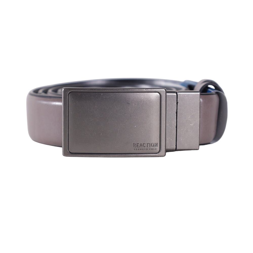 Kenneth Cole Reaction Reversible Exact System Stretch Belt – Gray/Black – NWT